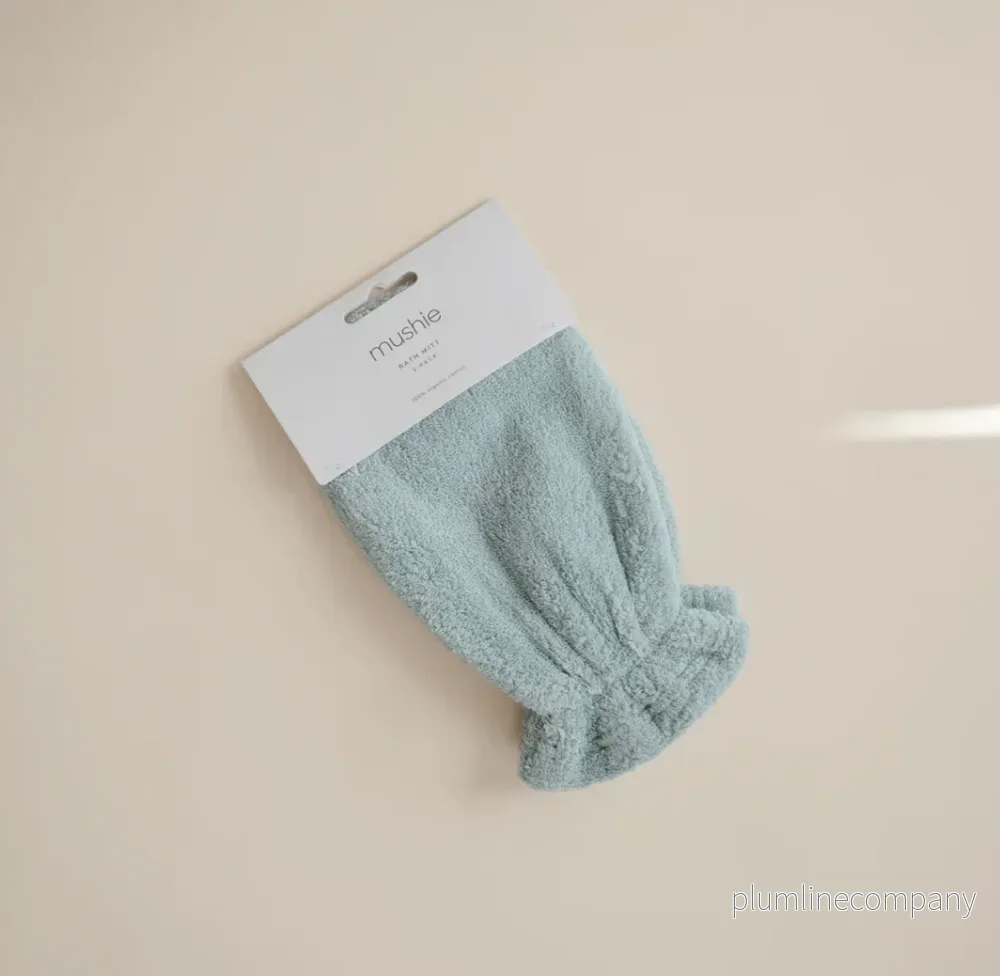 Mushie Organic Cotton Bath Mitt 2-Pack Mushie Organic Cotton Bath Mitt 2-Pack
