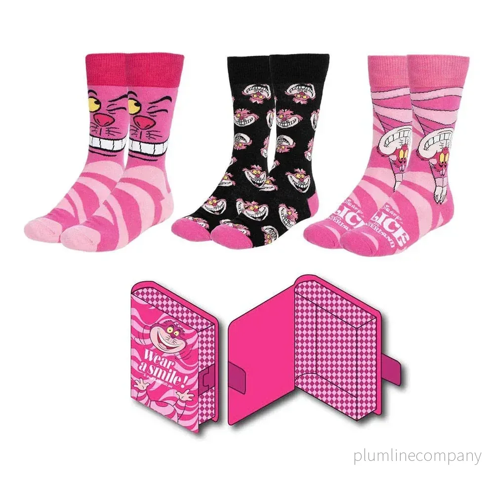 Disney Strumpor 3-Pack Alice i Underlandet Cheshire Kat