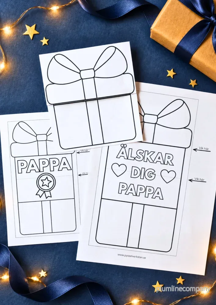 Vikbart fars dag-kort till pappa