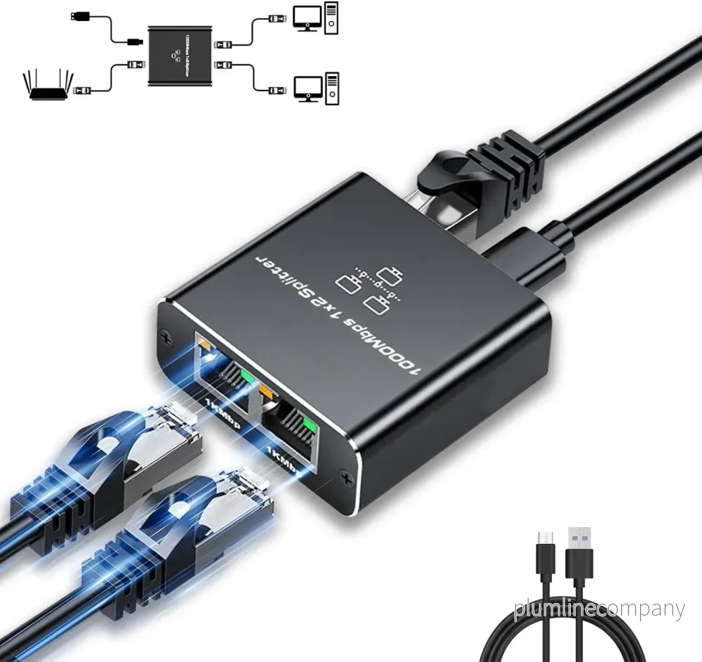 NÖRDIC RJ45-splitter 1 till 2 Ethernet Giga 1000Mbps Nätverk NÖRDIC RJ45-splitter 1 till 2 Ethernet Giga 1000Mbps Nätverk