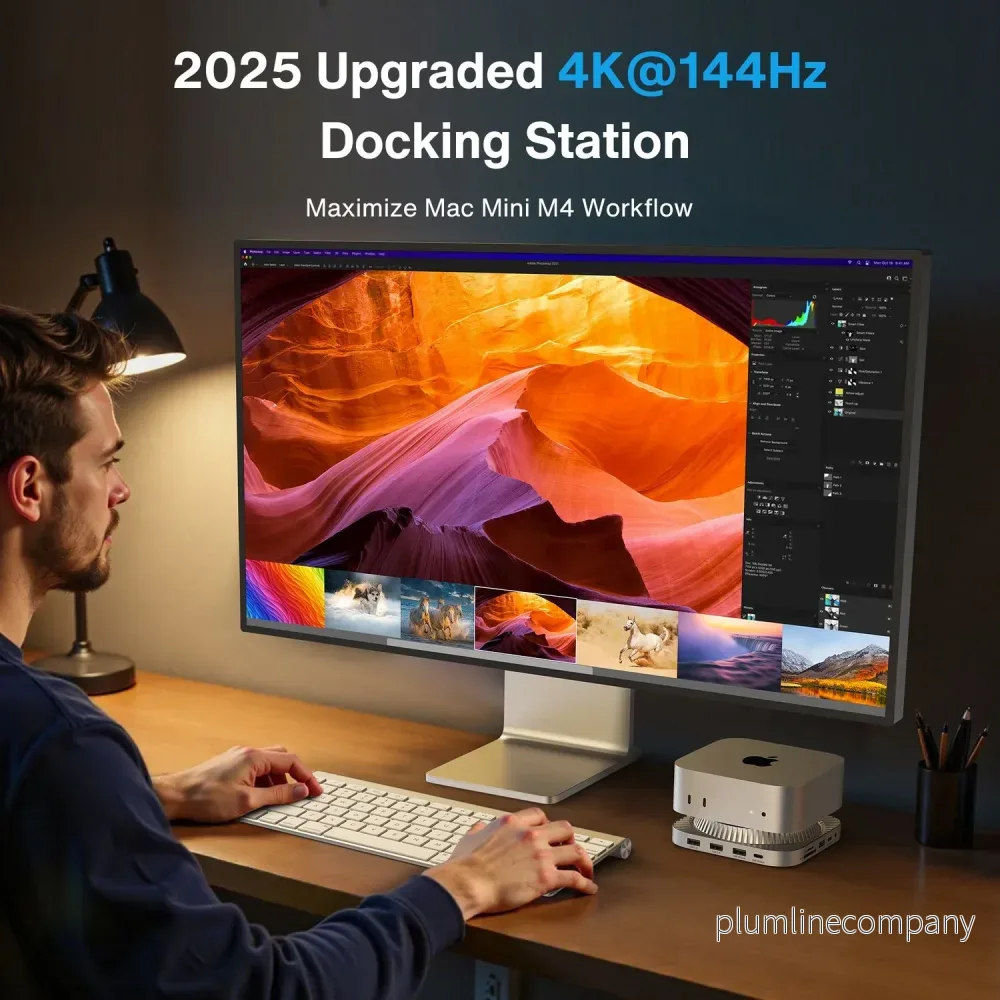 iVANKY 13-i-1 Dockningsstation för Mac mini M4 & M4 Pro (2024), 4K@144Hz HDMI, 10Gbps USB - Bild 3
