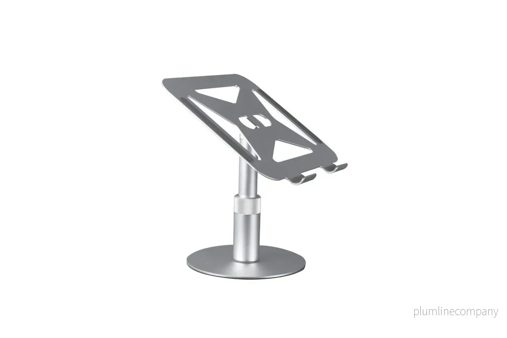 NÖRDIC Vridbart stativ för bärbara datorer i aluminium, justerbar höjd Ergonomiskt datorställ med 360 roterande,