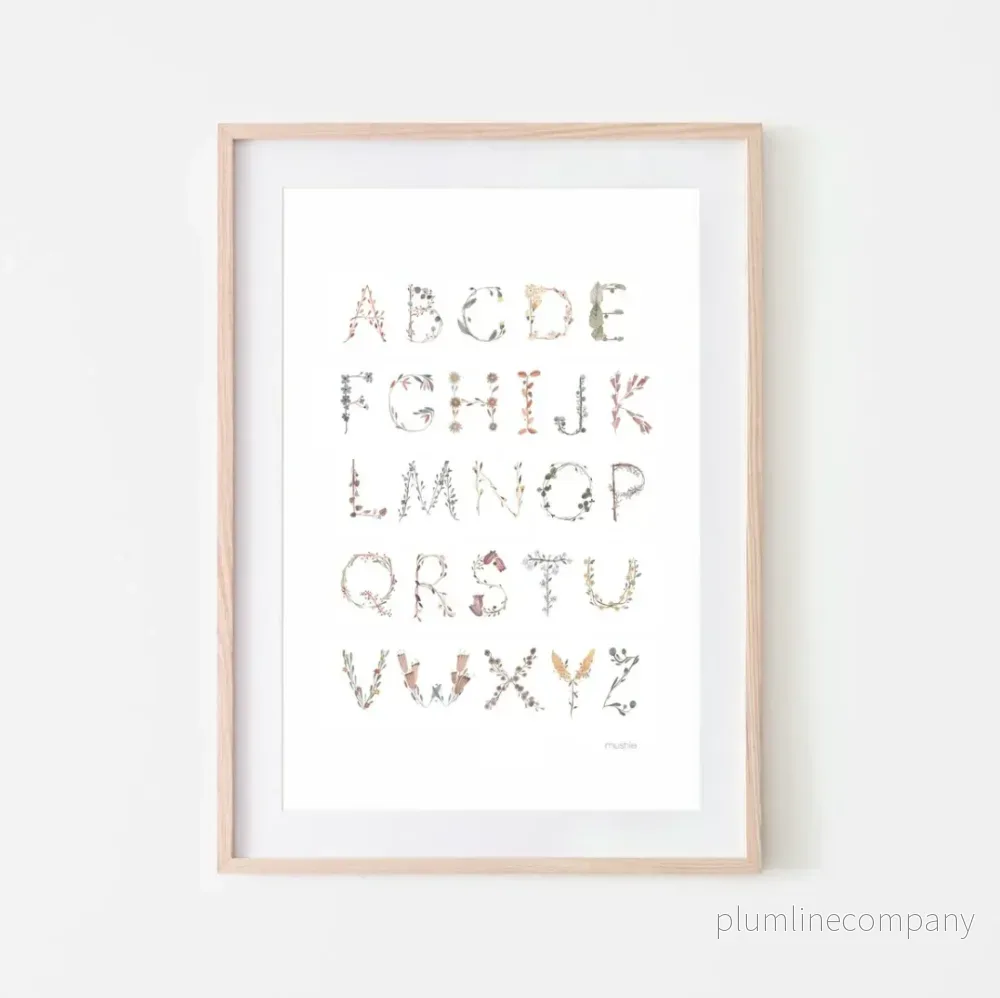 Alphabet Floral Poster EN Alphabet Floral Poster EN