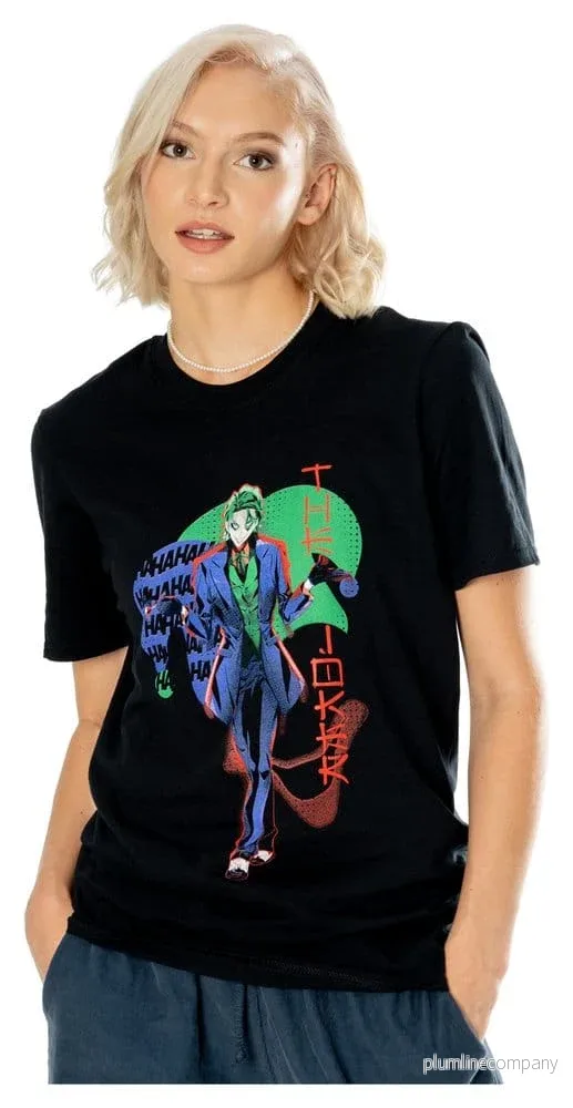 DC Comics T-shirt The Joker Anime Röd Ljus DC Comics T-shirt The Joker Anime Röd Ljus