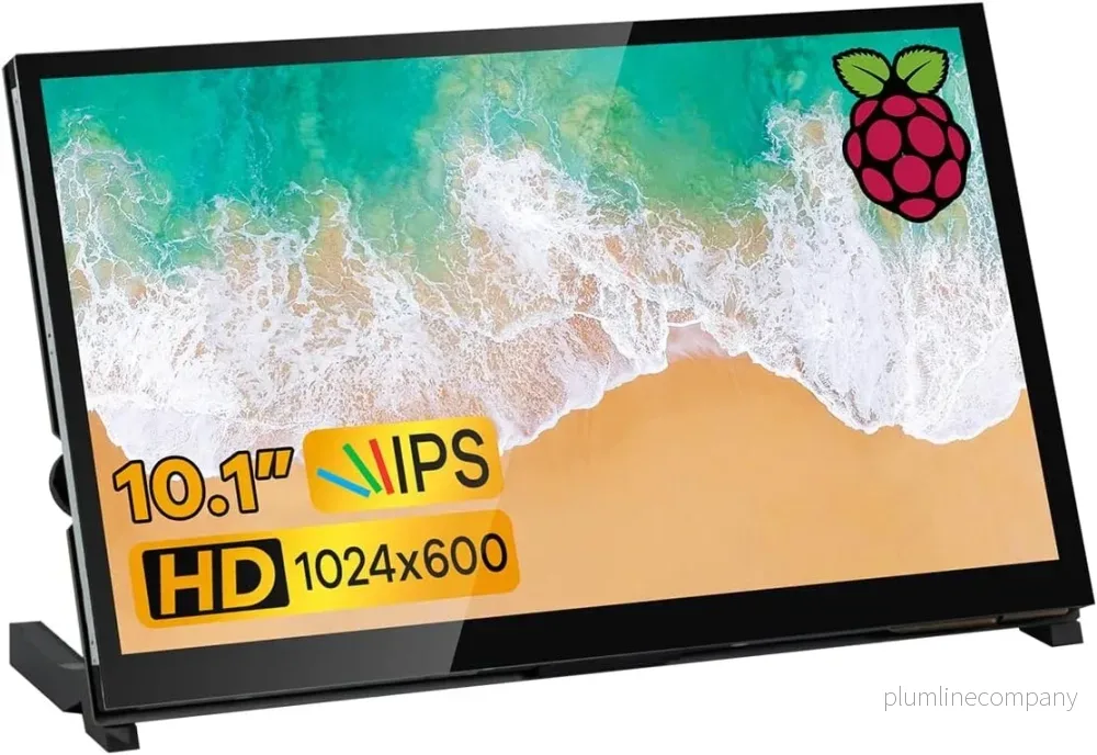 NÖRDIC 10,1″ Pekskärm, 1024×600 IPS LCD-panel med kapacitiv touch, HDMI-skärm för Raspberry Pi