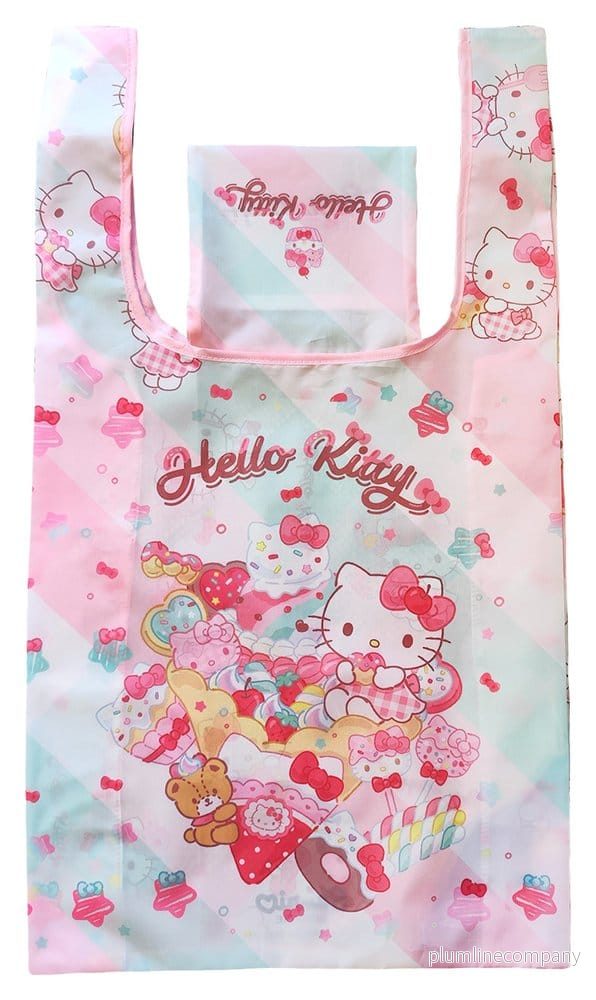 Sanrio Tote Bag Hello Kitty Snack Och Sötsaker Fällbar - Bild 2