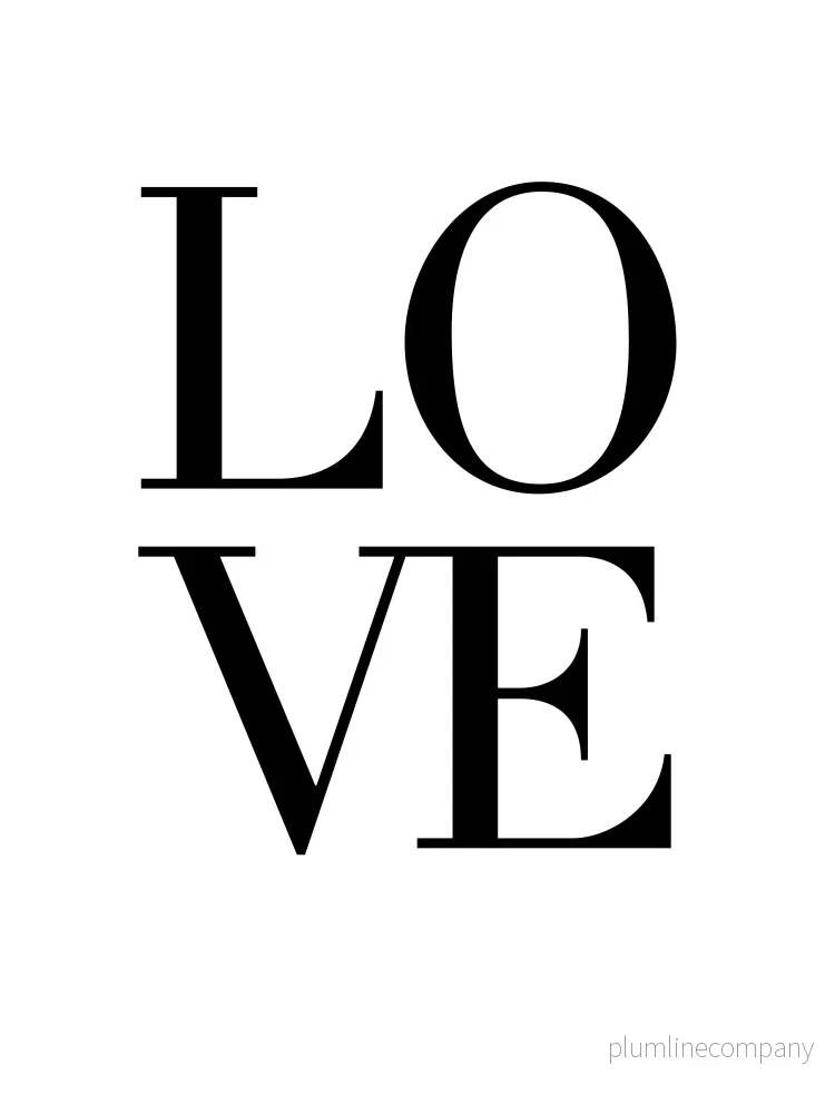 LOVE Scandinavian Text Poster