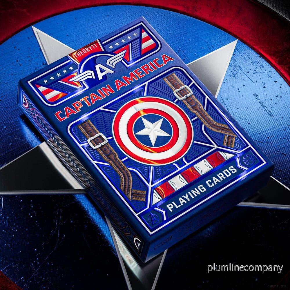 Captain America Spelkort med Patriotisk Design Captain America Spelkort med Patriotisk Design