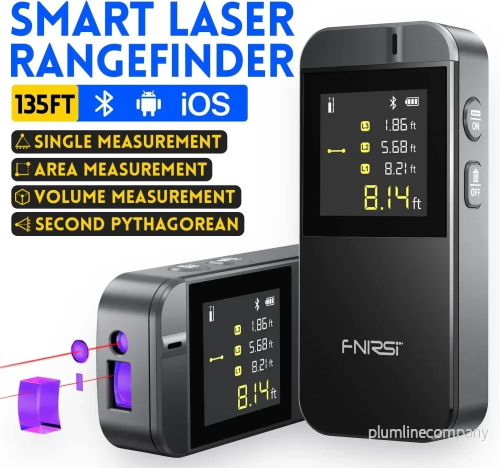 FNIRSI IR40 Laser Rangefinder, avståndsmätare för längd, area, volym, pythagoras - Bild 2