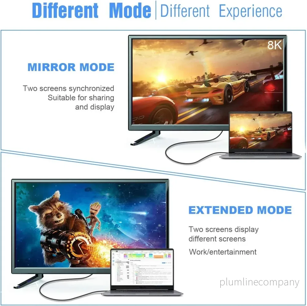 NÖRDIC 2m USBC to DP 1.4 kabel 8K30Hz 4K120Hz 32,4Gbps HBR3 HDR10 - Bild 2