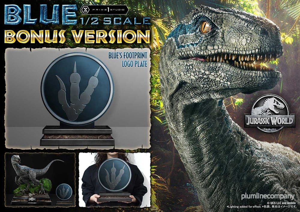 Jurassic World: Fallen Kingdom Legacy Museum Collection Statue 1/2 Blue Bonus Version 88 cm - Bild 3