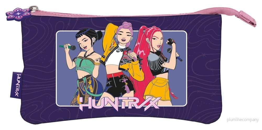 KPop Demon Hunters Hunter/X pennfodral med tre fack – display med 6 KPop Demon Hunters Hunter/X pennfodral med tre fack – display med 6