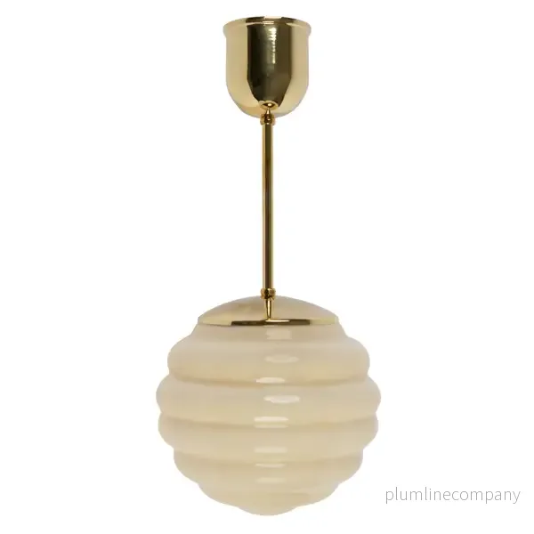 Lampa Bikupa liten, gul mässing, kort