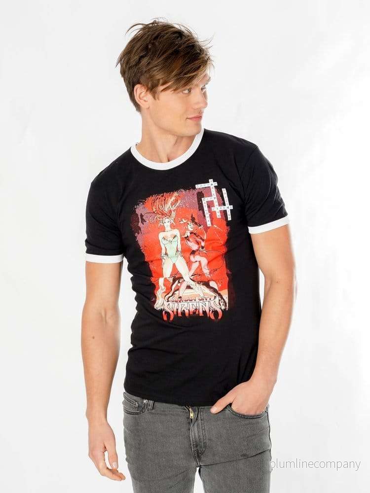 Gotham City Sirens T-shirt Crossword Black Ringer