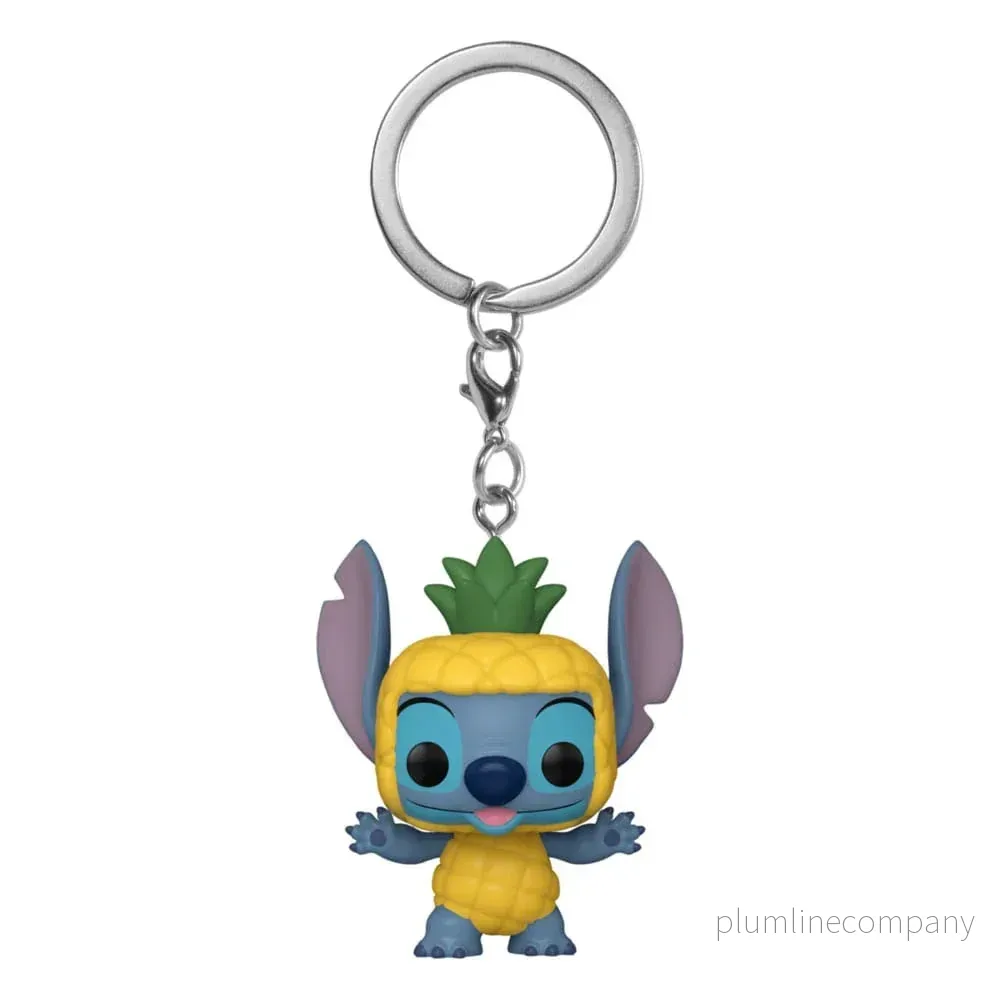 Lilo & Stitch Pocket POP! Vinyl Nyckelringar 4 cm - Stitch som Ananas - Bild 2