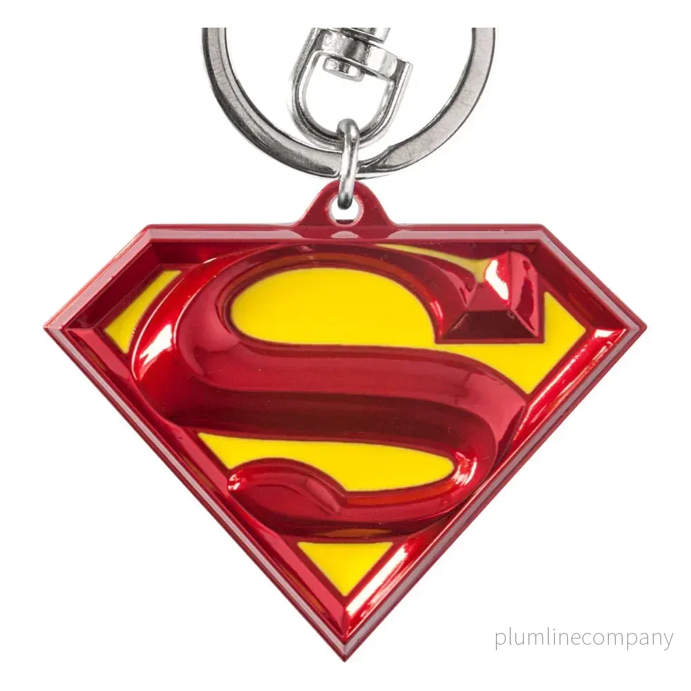 DC Pewter-Nyckelring Superman Logo färgad DC Pewter-Nyckelring Superman Logo färgad