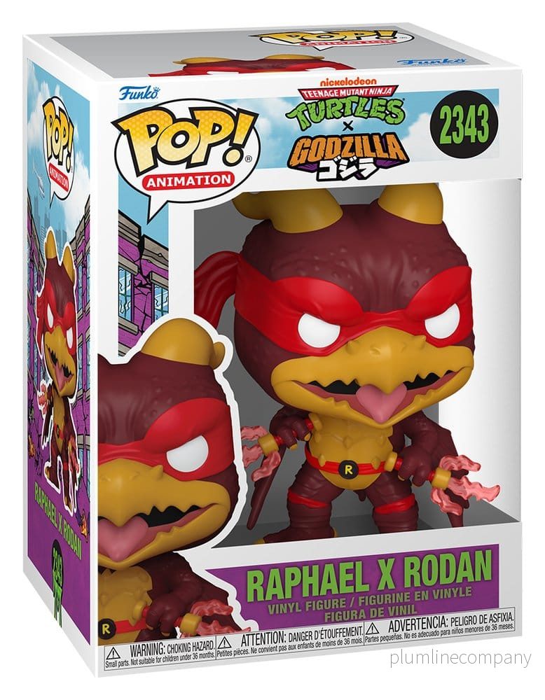 Godzilla x Turtles POP! Animation Figur Raphael X Rodan 9 cm - Bild 3