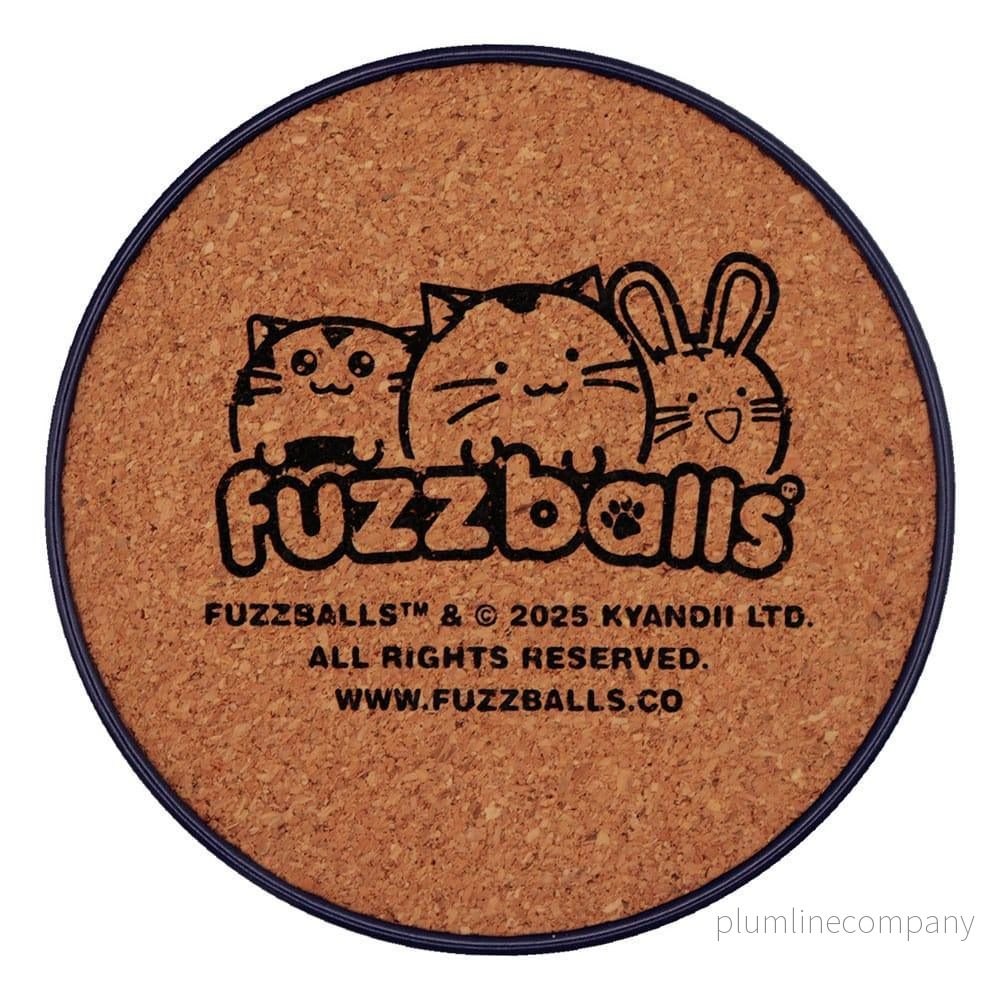 Fuzzballs Coaster 4-Pack - Färgglada Underlägg med Katt, Kanin och Tiger - Bild 3