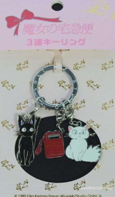 Kiki’s Delivery Service nyckelring i metall – Kiki, Lily & Telephone