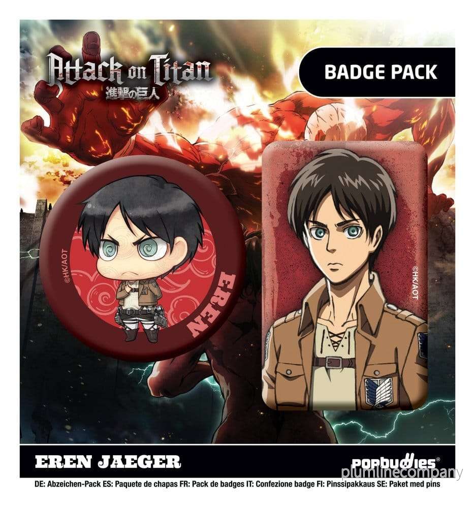 Attack on Titan Pins 2-pack Eren Jaeger