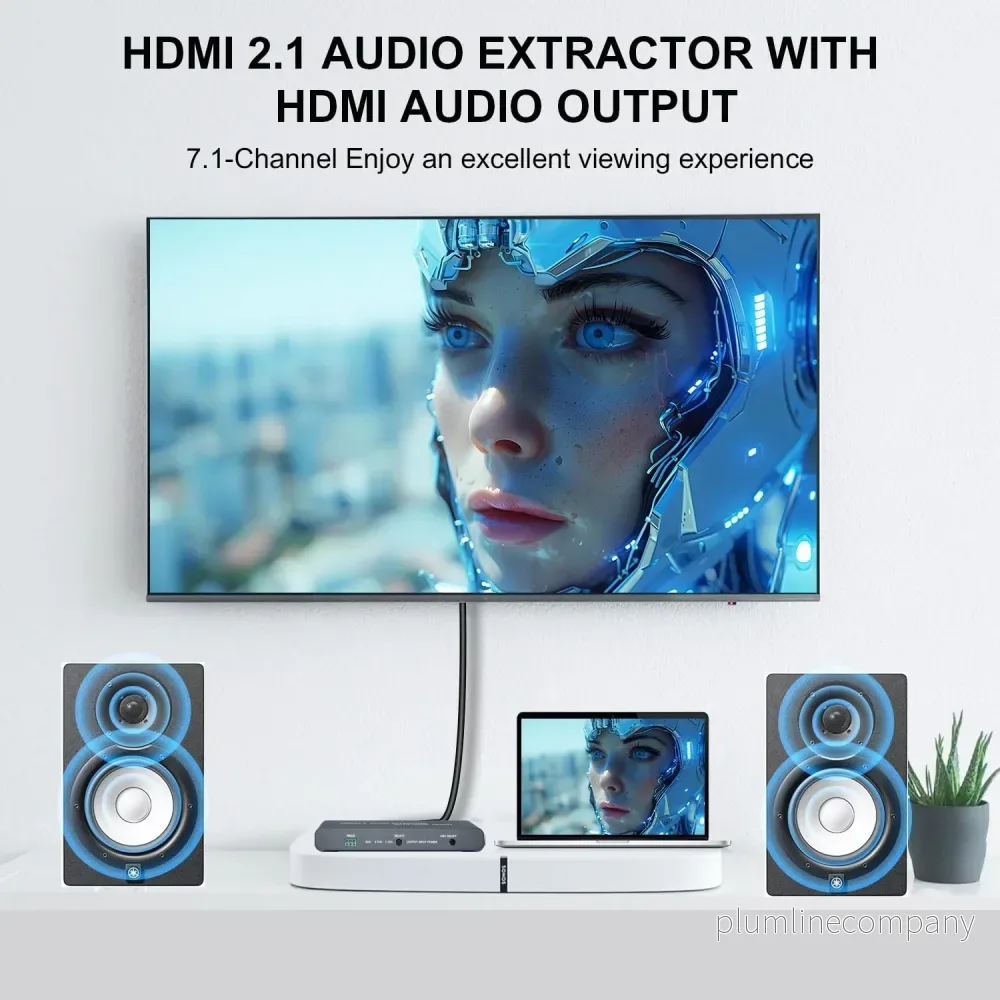 NÖRDIC 8K 60Hz HDMI 2.1 Extractor HDMI/S/PDIF/Coaxial/AUX - Bild 2
