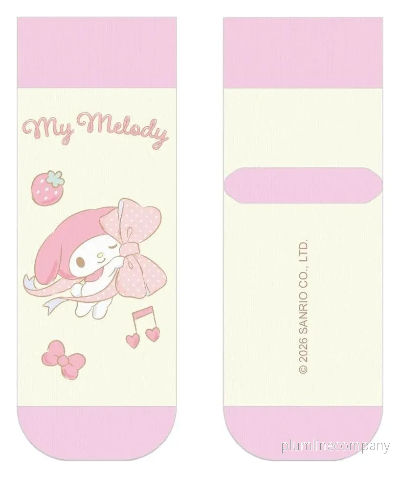 Sanrio Strumpor My Melody Big Ribbon Kort 36-40 Sanrio Strumpor My Melody Big Ribbon Kort 36-40