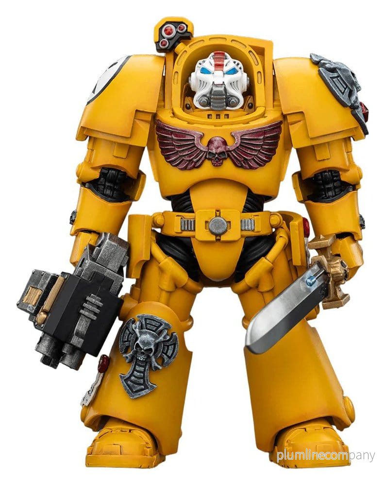 Warhammer 40,000 Action Figur Imperial Fists Terminator 1 med Power Sword och Storm Bolter 14 cm