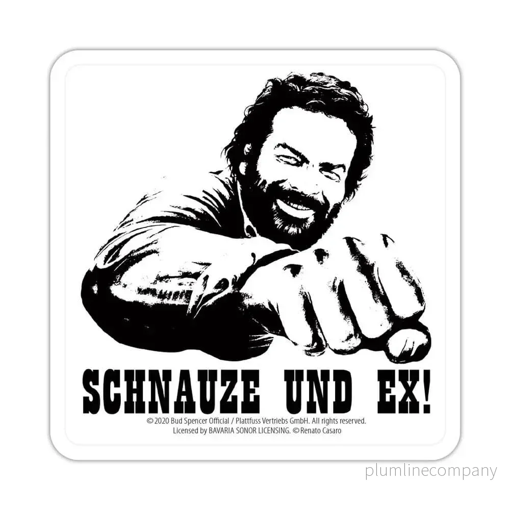 Bud Spencer Tin Coasters - Schnauze und Ex 10 x 10 cm - Bild 2