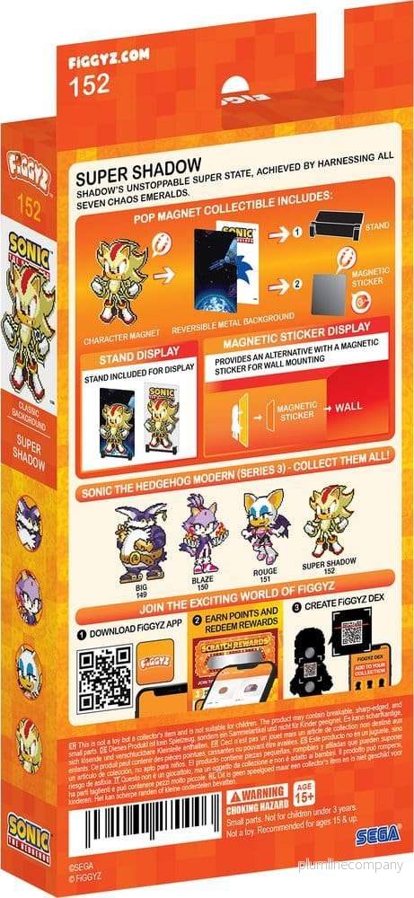 Sonic the Hedgehog (Modern) FiGGYZ Magnet Collectible Super Shadow 11 cm - Bild 3