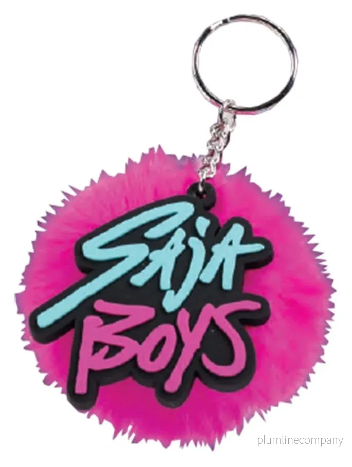 KPop Demon Hunters Pom Pom Nyckelring Saja Boys KPop Demon Hunters Pom Pom Nyckelring Saja Boys