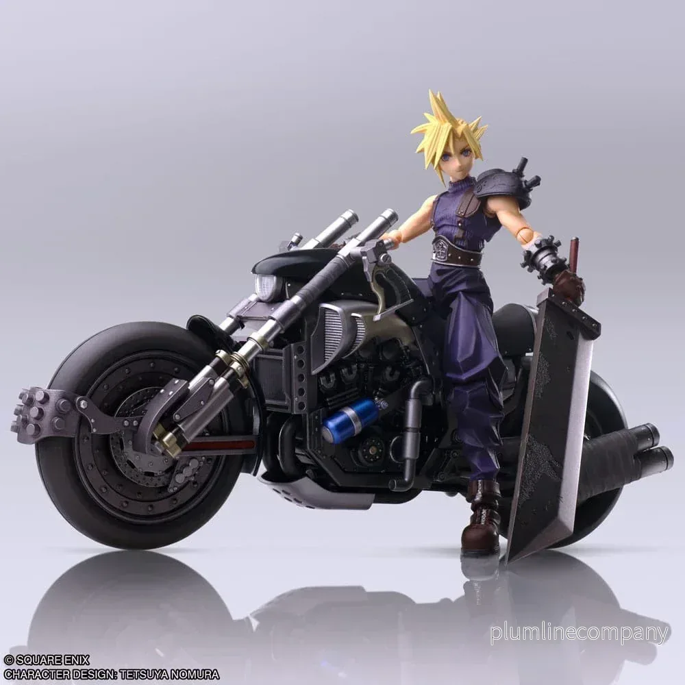 FINAL FANTASY VII BRING ARTS Action Figur - Cloud Strife & Hardy-Daytona 15 cm - Bild 3