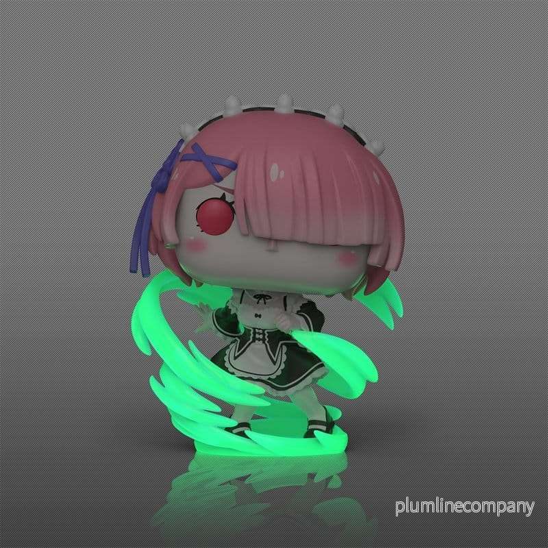Re:Zero POP! Plus Figur Ram (Wind Magic) (Glow) Exclusive 9 cm - Bild 2