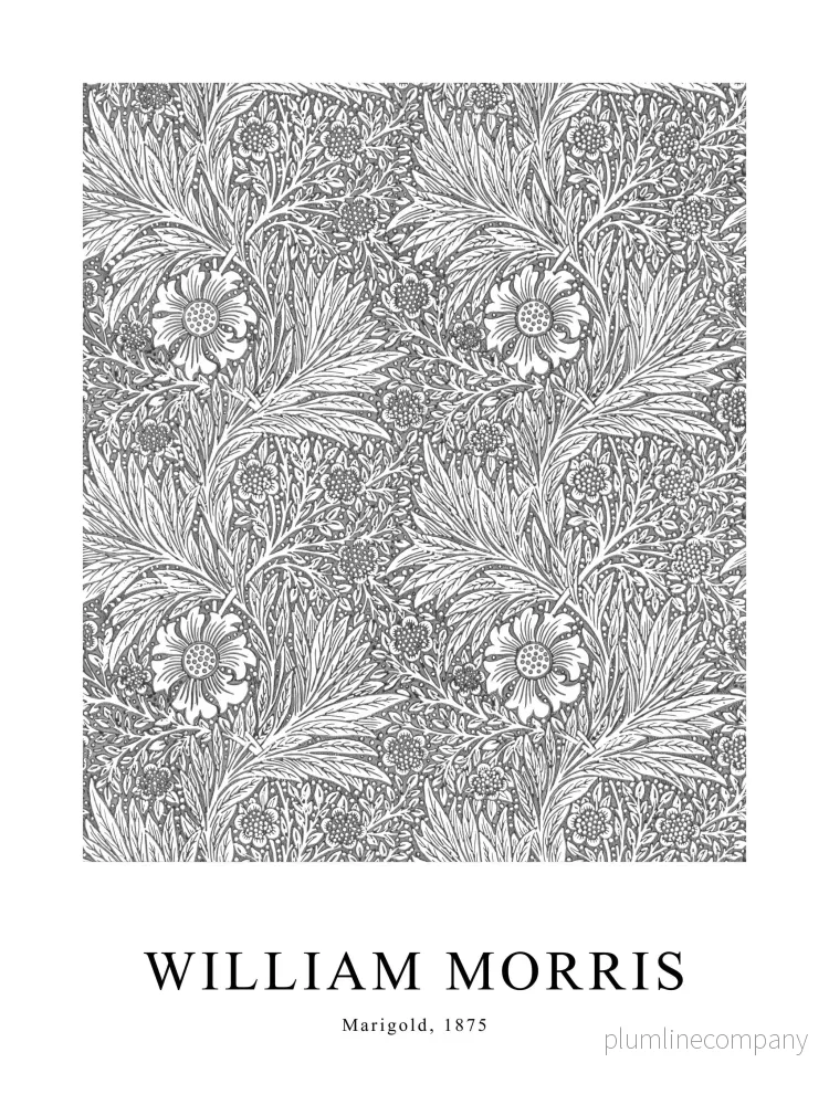 Marigold Monochrome Poster