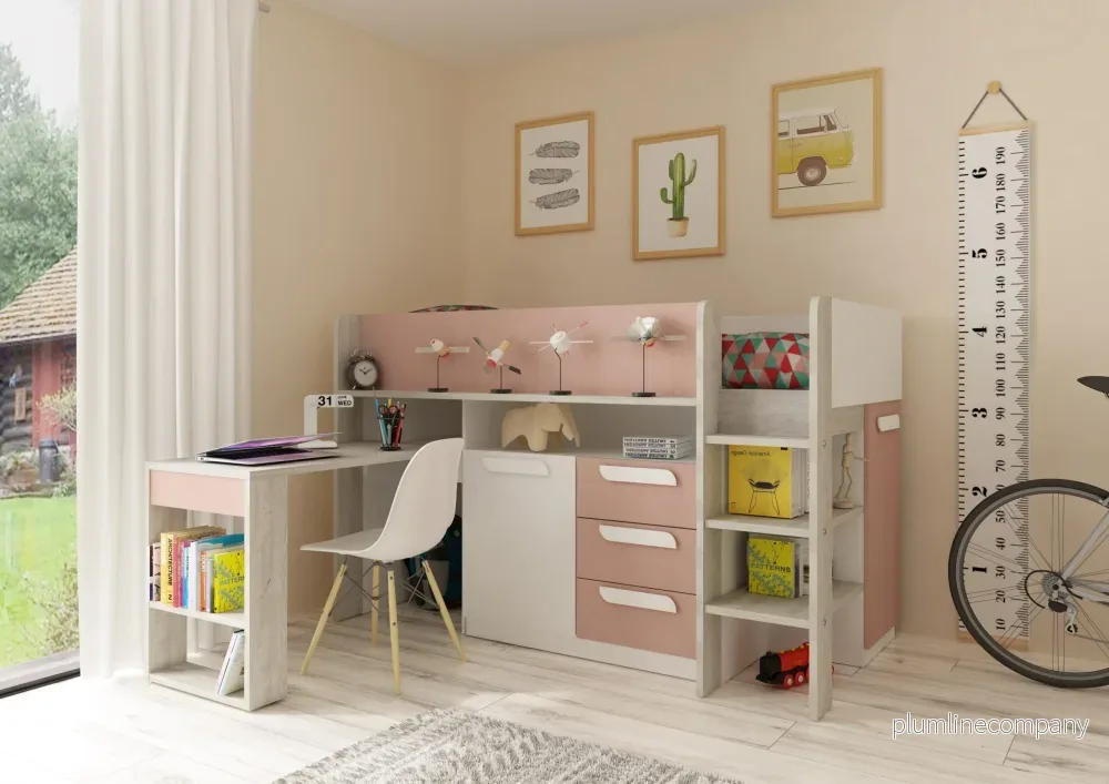 Halvhög multisäng Exklusiv Trasman – 90×200 – Rosa – KAN SPEGELVÄNDAS! Halvhög multisäng Exklusiv Trasman – 90×200 – Rosa – KAN SPEGELVÄNDAS!