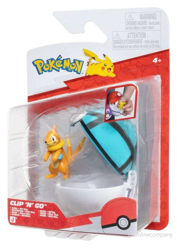 Pokémon Clip 'n' Go Action Figure Buizel & Net Ball - Bild 2
