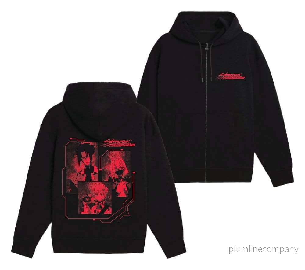 Cyberpunk Edgerunners 2 Zip Hoodie Key Characters L