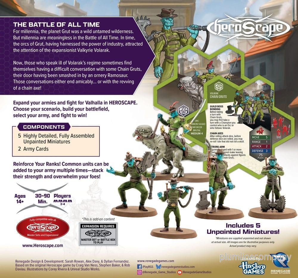 Heroscape Armé Expansion: Age of Annihilation Chain Gruts & Ramosaur Rider (Vanlig) *Engelsk Version* - Bild 3