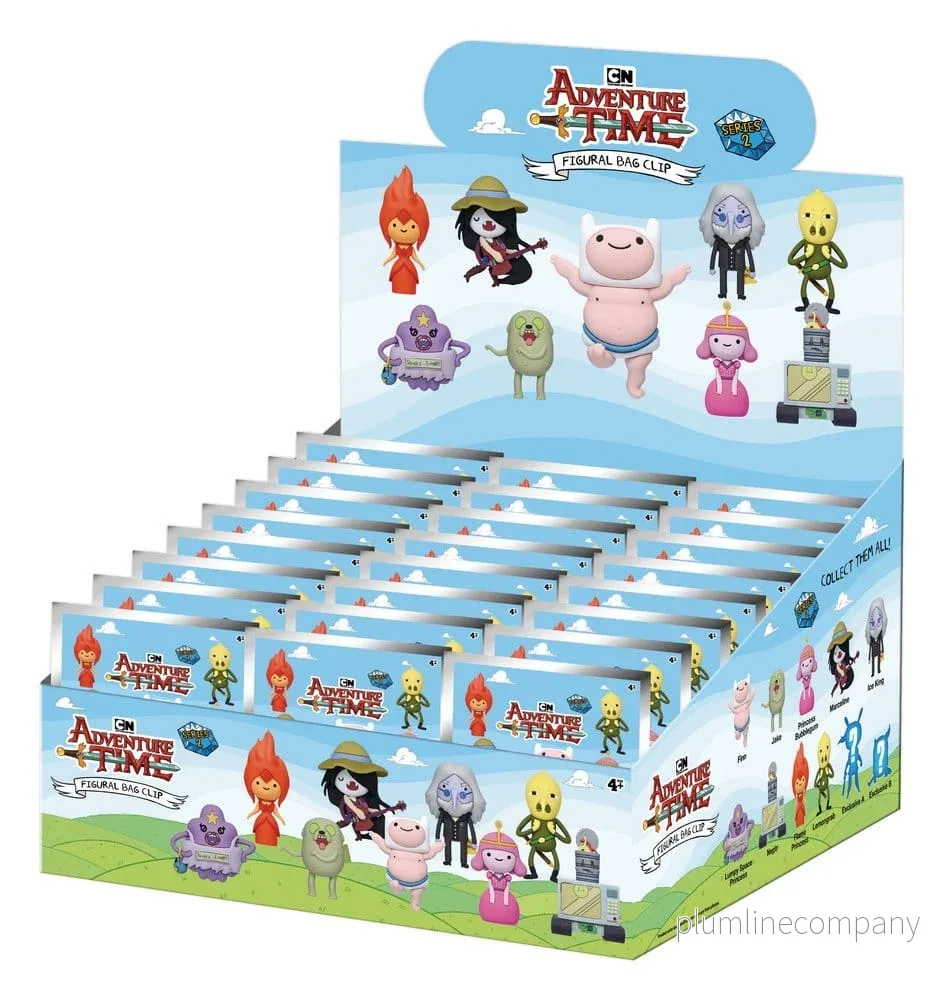 Adventure Time 3D PVC Bag Clips Series 2 blind bag-display (24) Adventure Time 3D PVC Bag Clips Series 2 blind bag-display (24)
