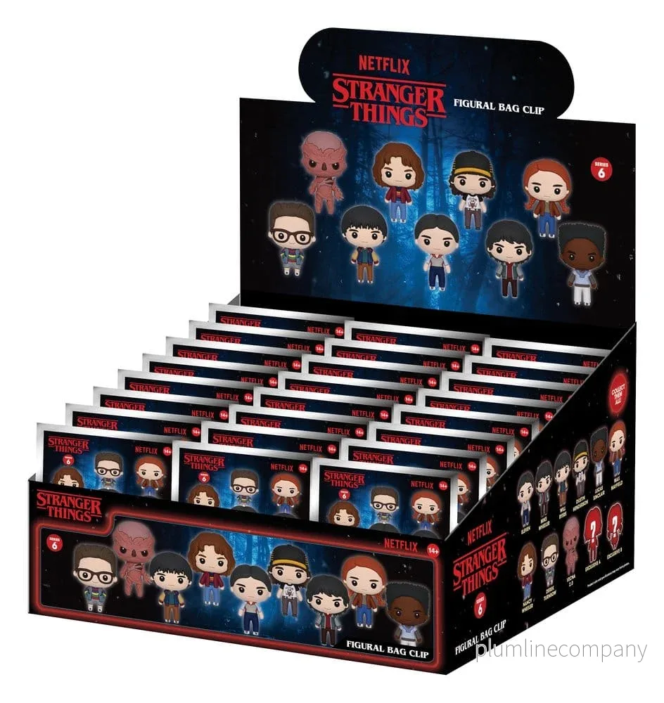 Stranger Things Säsong 5 Serie 6 3D PVC Påsklämma Samlarfigur Display med 24 Blindpåsar Stranger Things Säsong 5 Serie 6 3D PVC Påsklämma Samlarfigur Display med 24 Blindpåsar