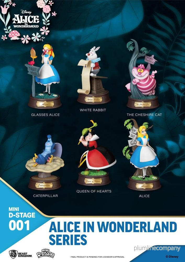 Alice i Underlandet Mini Diorama Scenfigurer 6-pack 10 cm