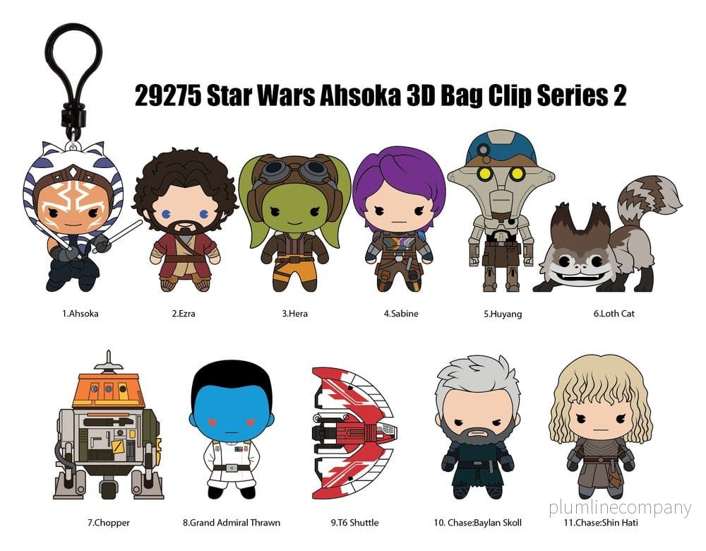 Star Wars Ahsoka 3D PVC-väskclips Series 2 Blind Bag Display (24) Star Wars Ahsoka 3D PVC-väskclips Series 2 Blind Bag Display (24)