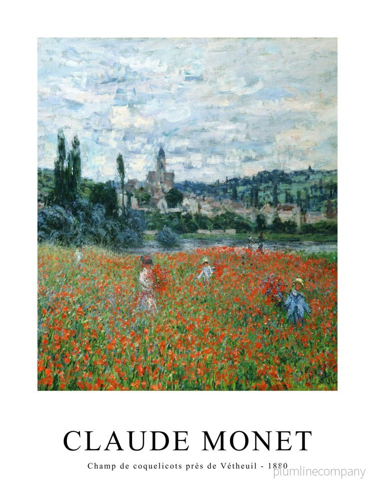 Champ de coquelicots près de Vétheuil Poster