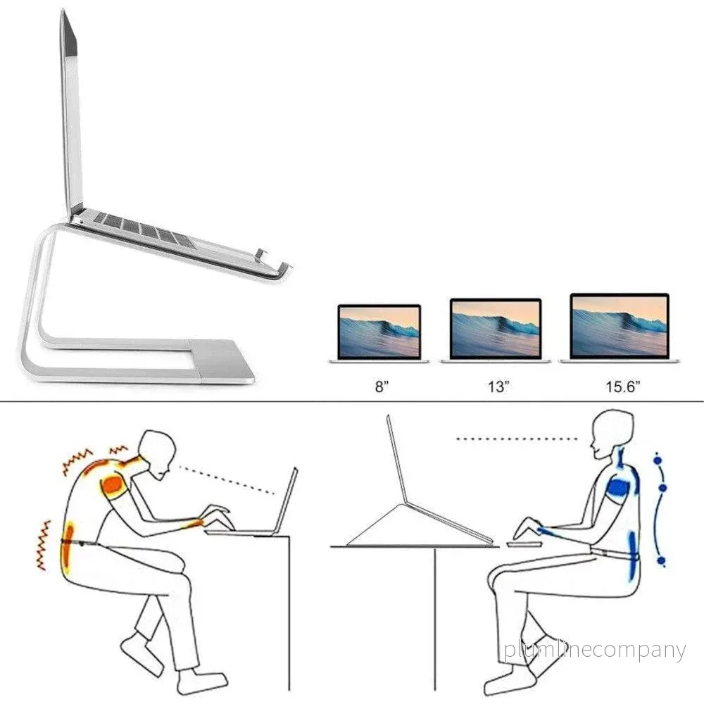 NÖRDIC Aluminium bärbarställ för upp till 15,6" notebookställ laptopstativ - Bild 3