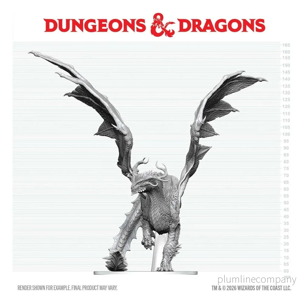 Dungeons & Dragons Nolzurs Fantastiska Minifigurer Omålade Miniatyr Vuxen Andedrake 24 cm - Bild 3