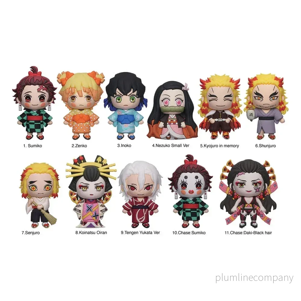 Demon Slayer: Kimetsu no Yaiba 3D PVC Bag Clips Serien 5 Display (24) Demon Slayer: Kimetsu no Yaiba 3D PVC Bag Clips Serien 5 Display (24)