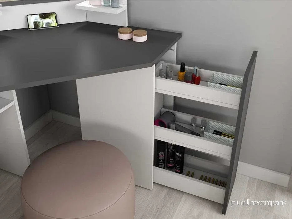 Sminkbord med spegel och ljus - Bild 2
