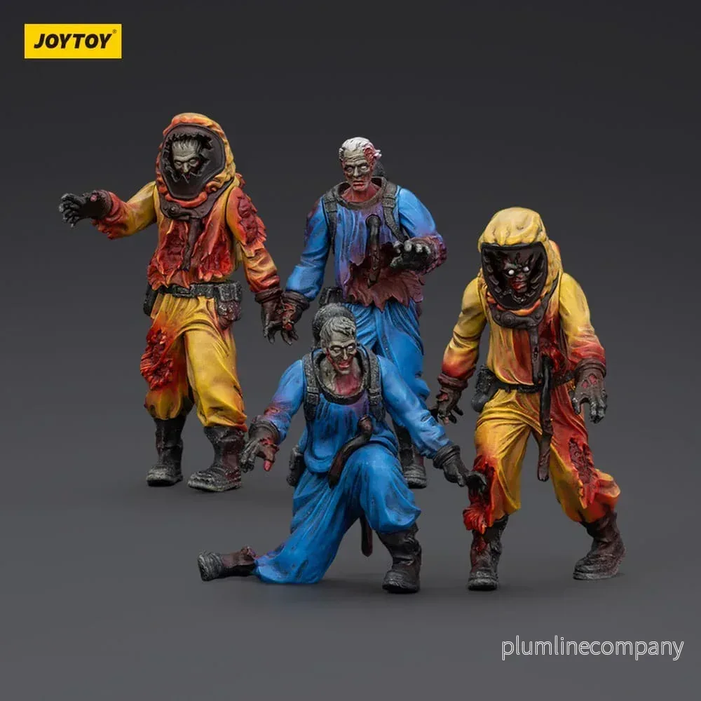 Zombie Dark Source Action Figurr 4-Pack Biochemical Lab Team 8 cm - Bild 3