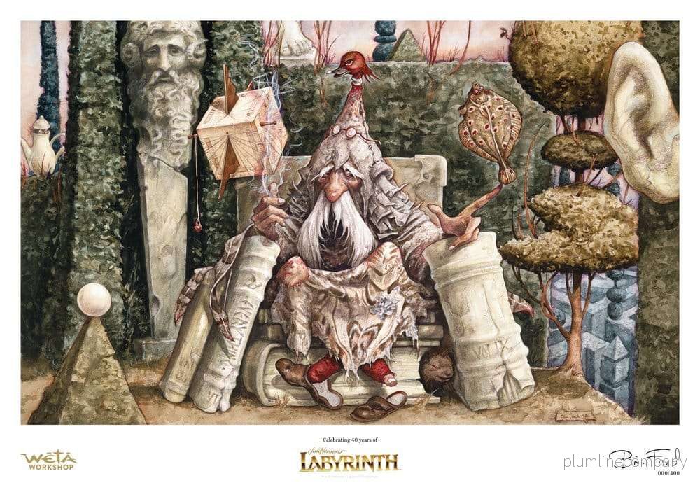 Labyrinth (1986) tryckt konstverk Wiseman of the Labyrinth Limited Edition 30 cm Labyrinth (1986) tryckt konstverk Wiseman of the Labyrinth Limited Edition 30 cm