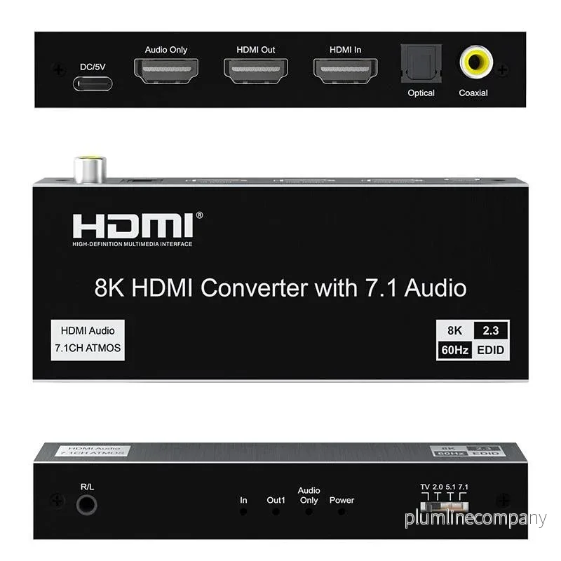 NÖRDIC 8K 60Hz HDMI 2.1 Extractor HDMI/S/PDIF/Coaxial/AUX NÖRDIC 8K 60Hz HDMI 2.1 Extractor HDMI/S/PDIF/Coaxial/AUX