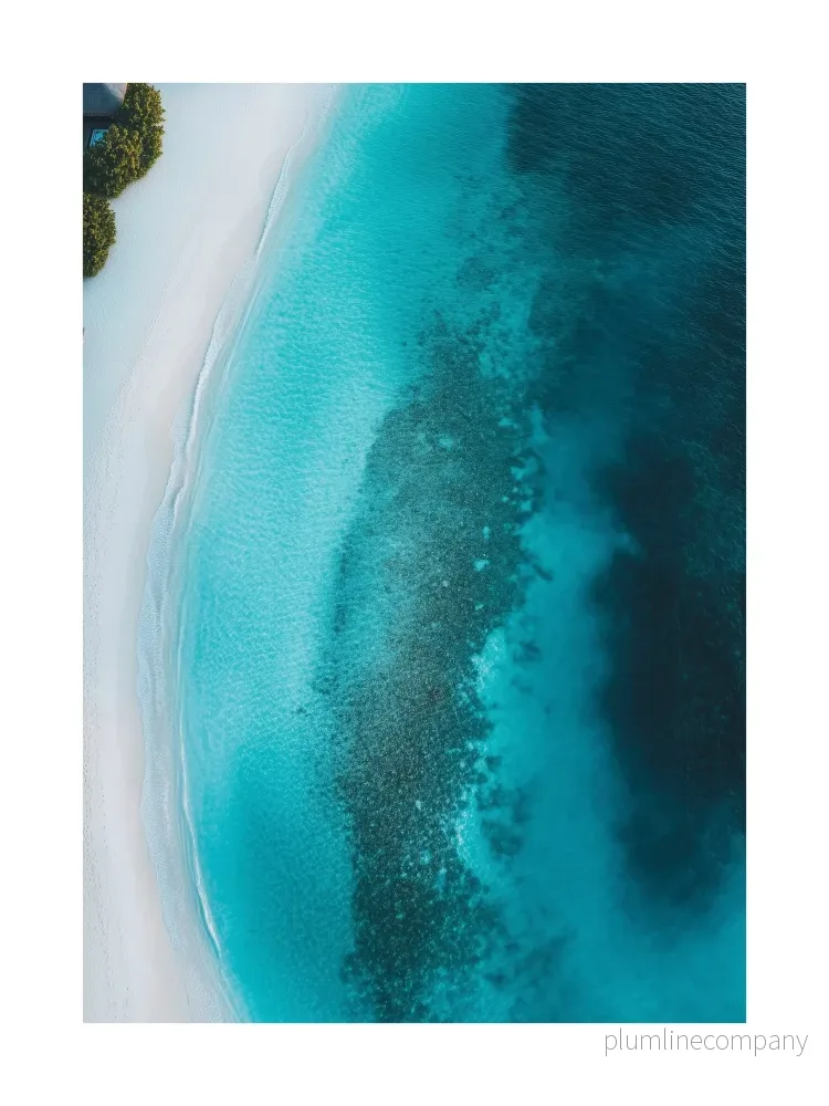 Azure Coastline Drift Poster